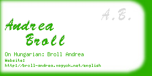andrea broll business card